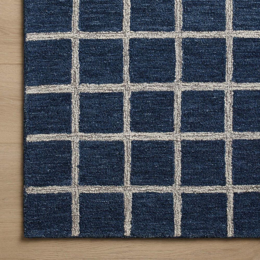Chris Loves Julia x Loloi Polly 5&#39; x 7&#39;6&quot; Navy and Silver Area Rug, , large