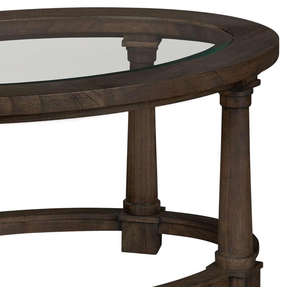 Hekman Linwood Oval Coffee Table in Brown, , large