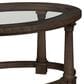 Hekman Linwood Oval Coffee Table in Brown, , large