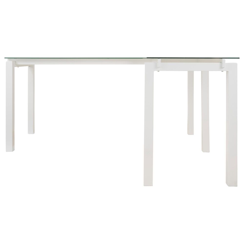 Ashley Baraga 61&quot; L-Desk with Glass Top in White, , large