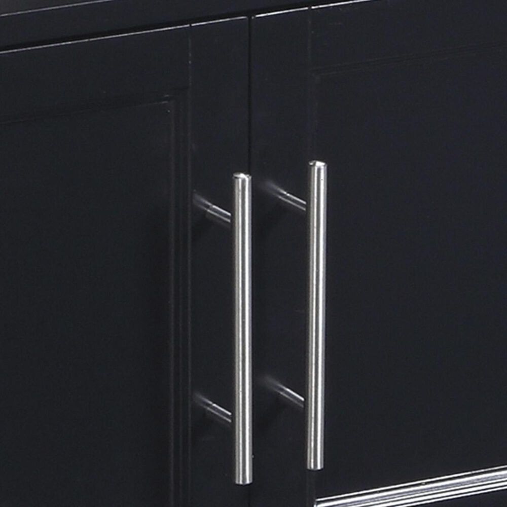 Linden Boulevard Mitchell Kitchen Cart with Granite Top in Black, , large