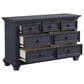 Oxford Baby Weston 2-Piece Crib and Dresser Nursery Set in Midnight Slate, , large