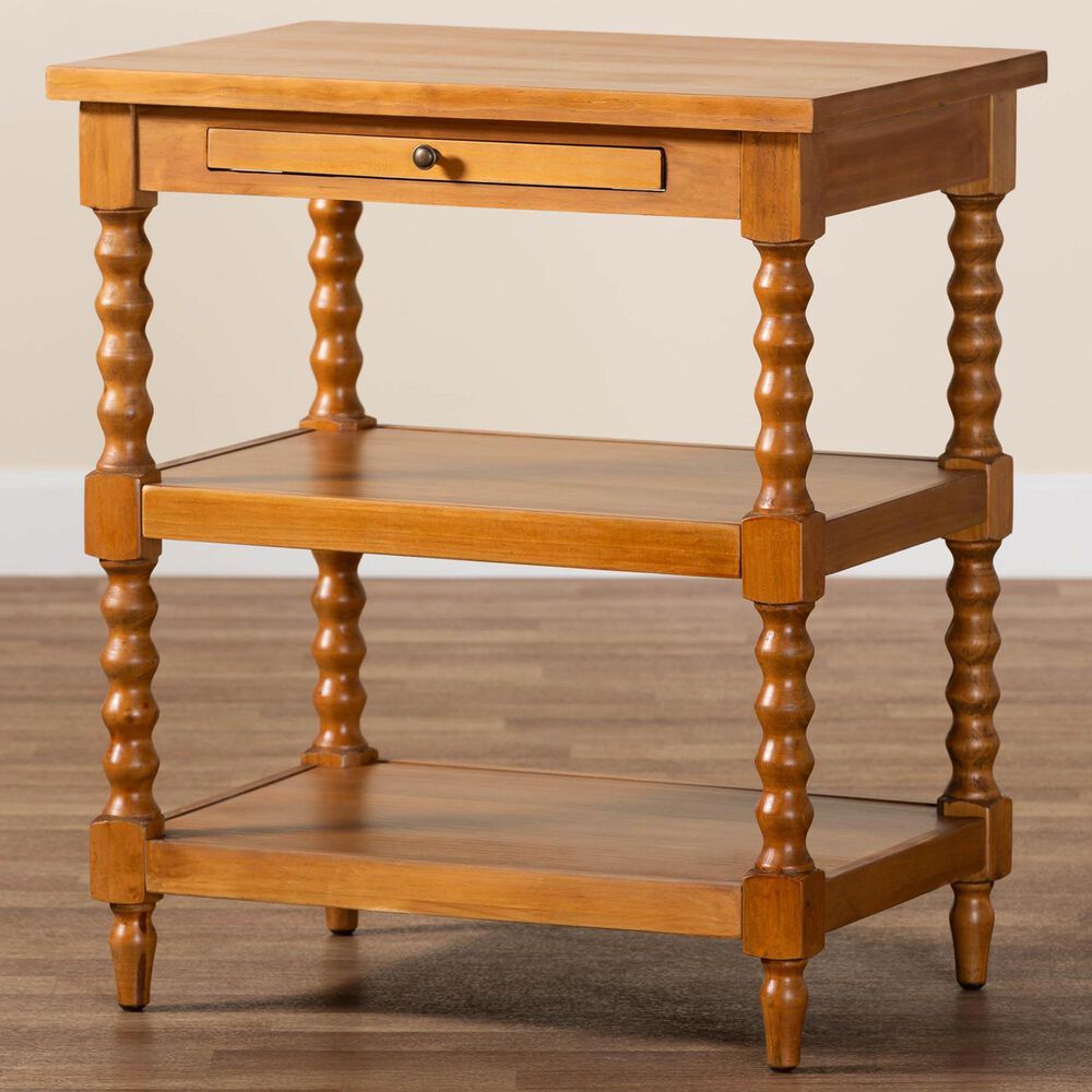 Baxton Studio Imogene Retro-Modern End Table in Walnut Brown, , large