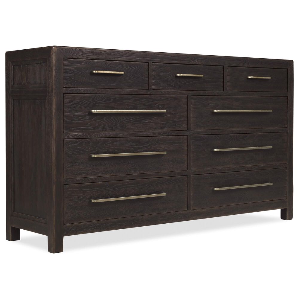 Hooker Furniture Driftwood 4-Piece King Panel Bedroom Set in Burnt Timber, , large