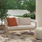 Linon Home Decor Teagon 2-Seater Outdoor Sofa with Beige Cushions in Natural, , large