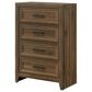 Crown Mark Lorraine King Panel Bed with Dresser, Chest and Two Nightstands in Brown, , large