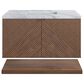 James Martin Vanities Marcello 36" Single Bathroom Vanity in Chestnut with 3 cm Carrara White Marble Top and Rectangular Sink, , large