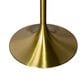 Leisuremod LeisureMod Verve Collection Modern Bar Height Table Brushed Gold Base with 48 Round Marble White Sintered Stone Top, , large