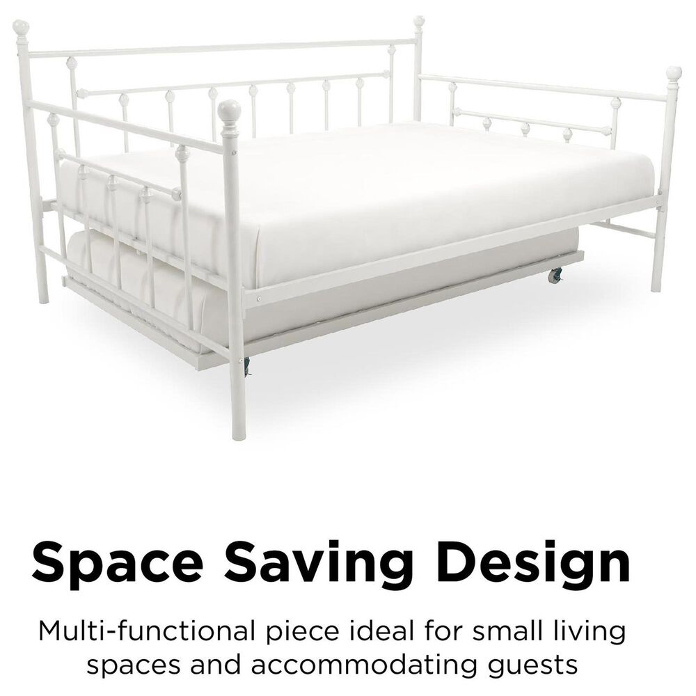 DHP Mia Full Daybed with Trundle in White, , large
