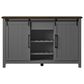 RTJ Furniture 2-Door Sideboard with Wine Storage in Antique Gray, , large