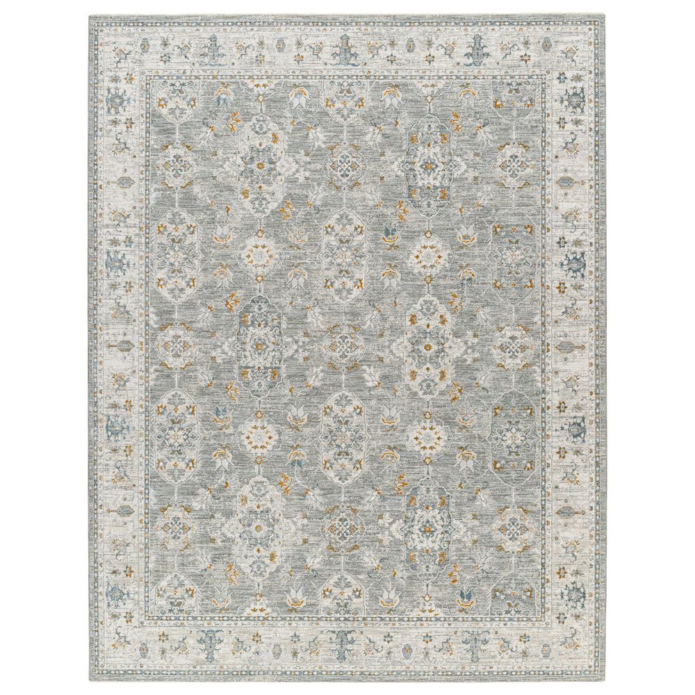 Surya Dresden Gray, White, Medium Gray, Mustard, Light Slate and Denim 7'10" x 10'2" Area Rug, , large