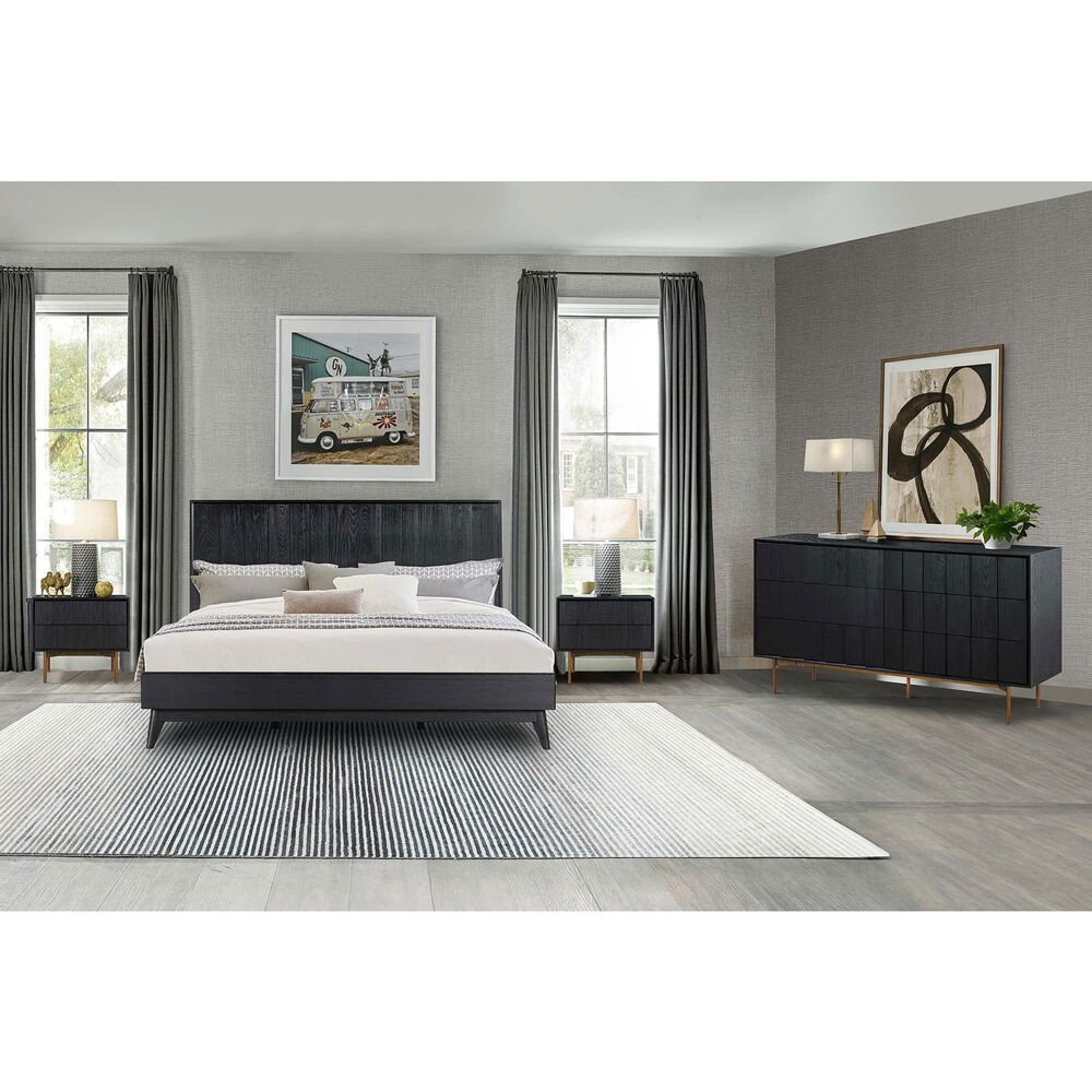 Blue River Carnaby King Platform Bed in Black Brushed, , large