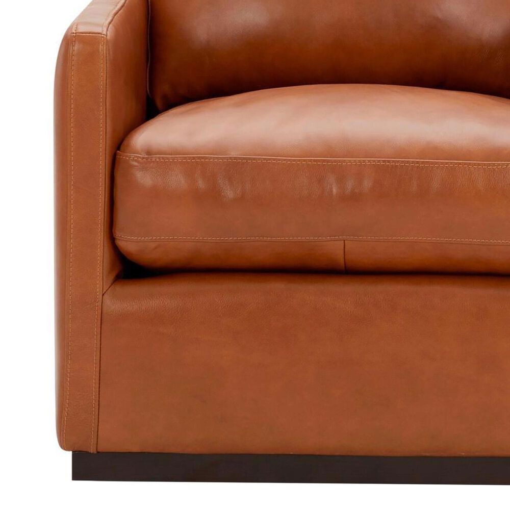 Kuka Home Leather Accent Chair in Camel Brown (Set of 2), , large