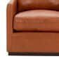 Kuka Home Leather Accent Chair in Camel Brown (Set of 2), , large