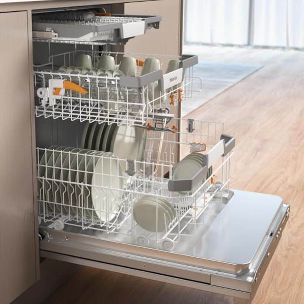 Miele 24&quot; Built-In Fully Integrated Smart Dishwasher with Bar Handle in Stainless Steel, , large