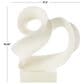 Maple and Jade 19" Twisted Wave Decorative Sculpture in Matte White, , large