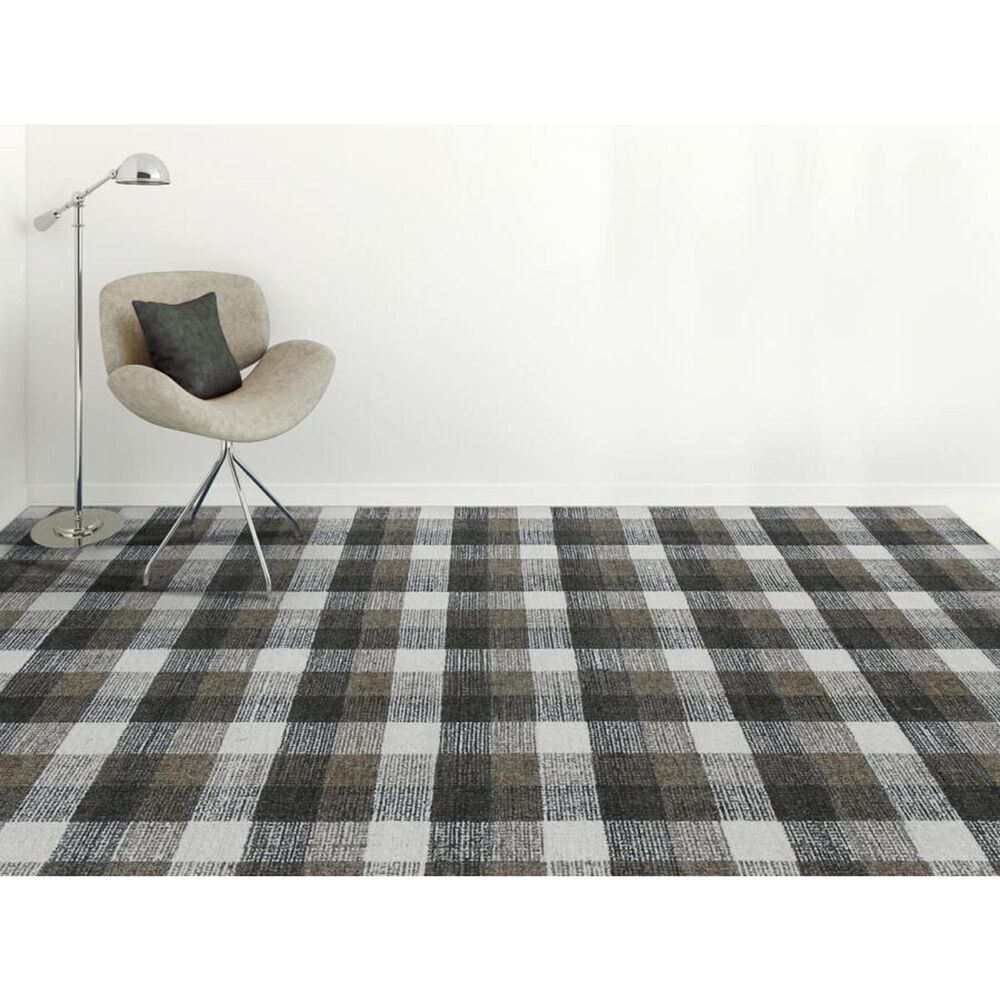 Amer Rugs Tartan 5&#39; x 7&#39;6&quot; Khaki Area Rug, , large