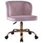 Impressions Vanity Rylee Swivel Vanity Chair with Pink Cushion in Antique Gold, , large