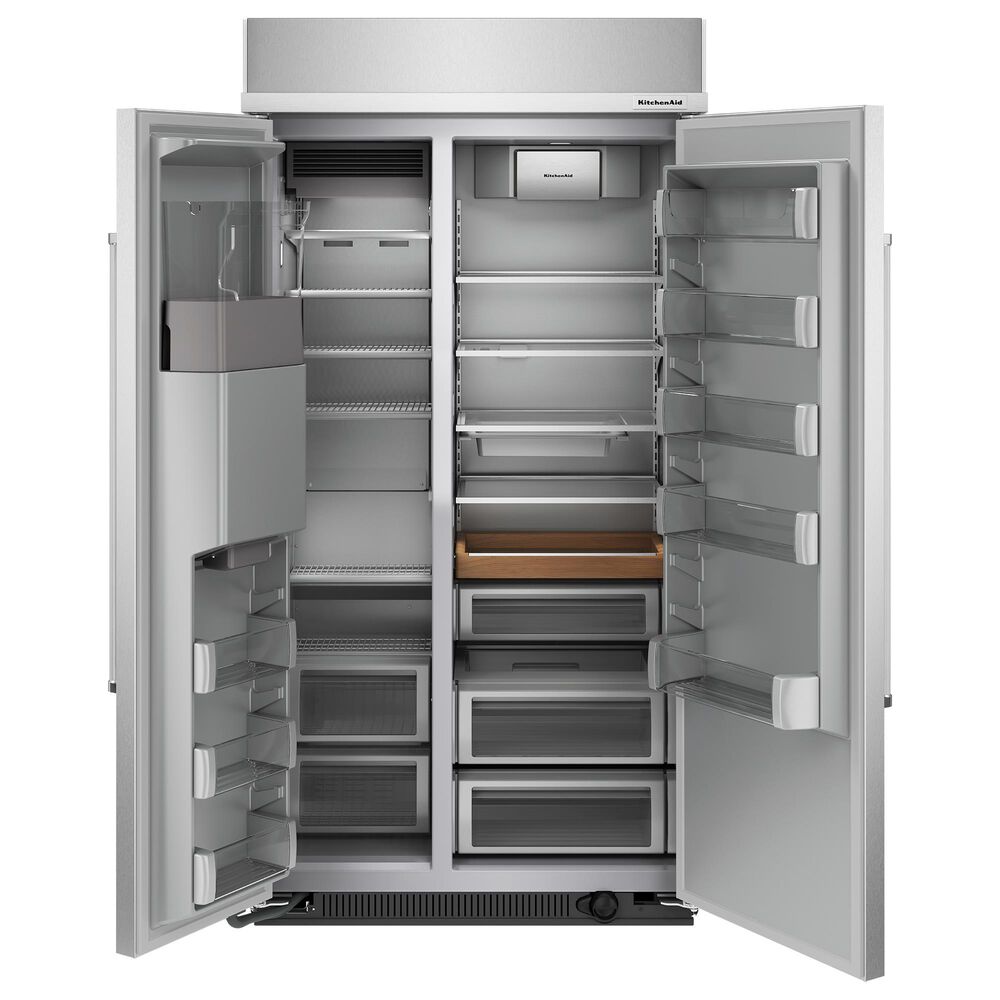 KitchenAid 25.1 Cu. Ft. Side By Side Built-In Refrigerator in Stainless Steel, , large