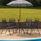 Flash Furniture Nantucket 6-Piece Patio Garden Set in Black, , large
