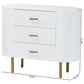 Baxton Studio Beyla 3-Drawer Dresser in White and Gold, , large
