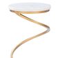 Linon Home Decor Rian Spiral Drink Table in Gold and White, , large