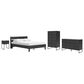 Ashley Socalle 4-Piece Queen Platform Bedroom Set in Black, , large
