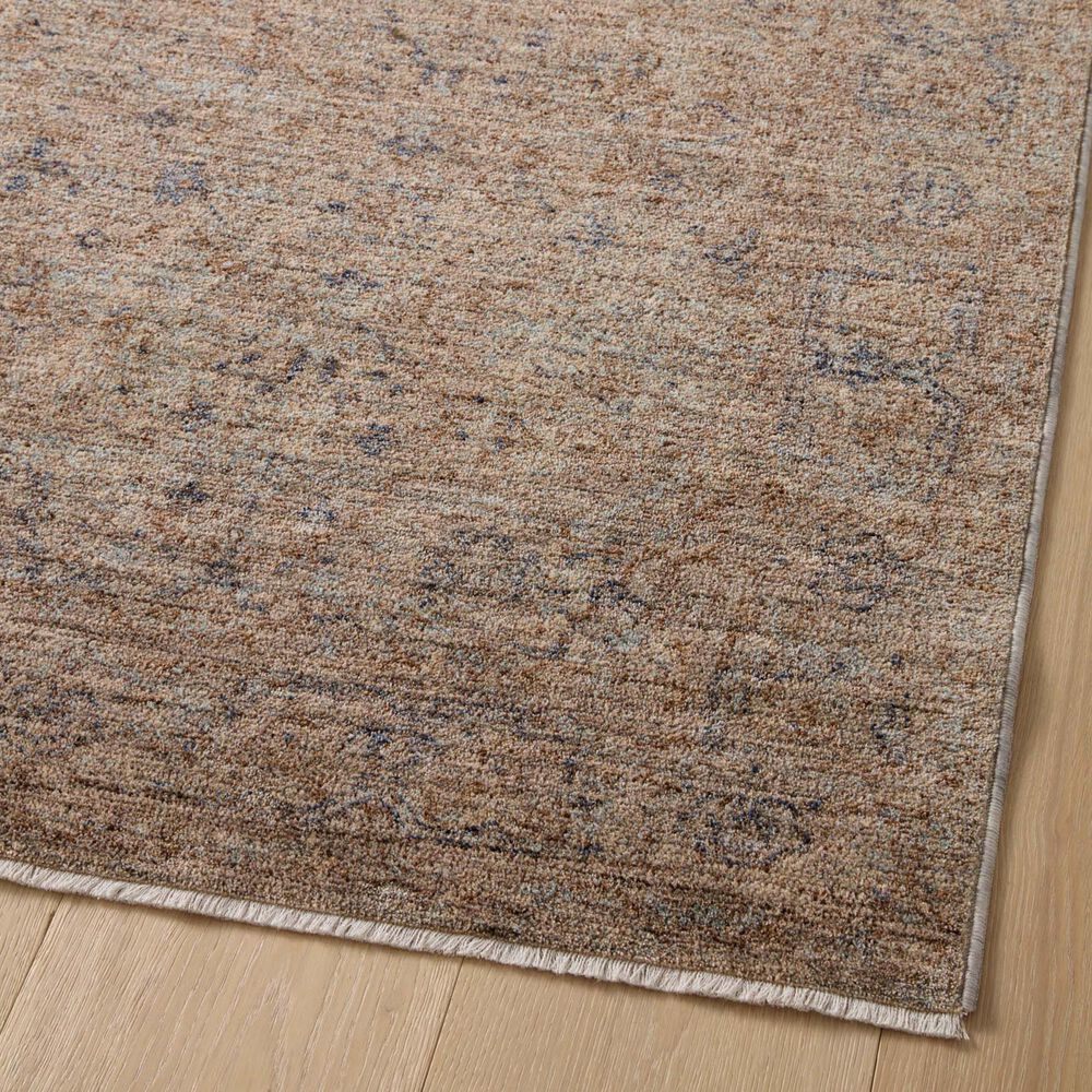 Angela Rose Blake 4&#39; x 5&#39;7&quot; Taupe and Blue Area Rug, , large