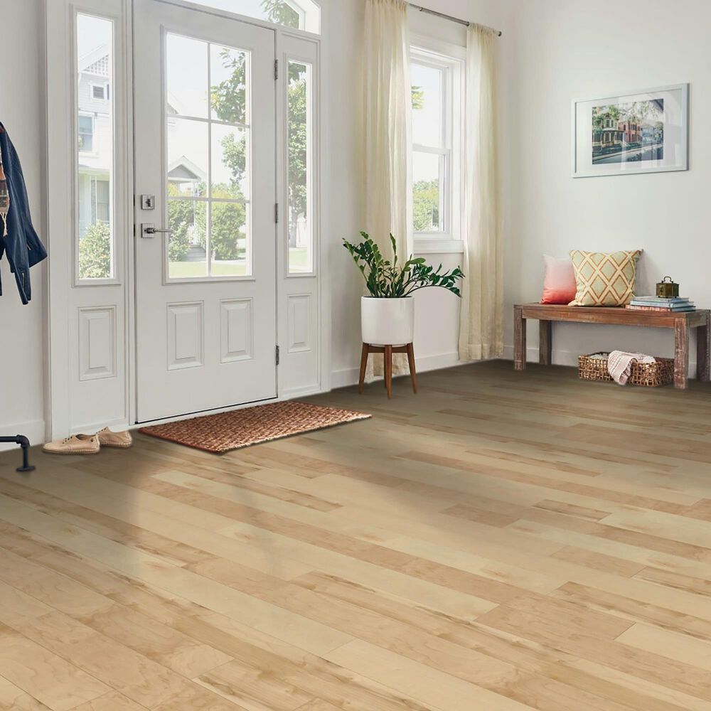 Hartco Prime Harvest Natural Medium Gloss Maple 5&quot; Solid Hardwood, , large