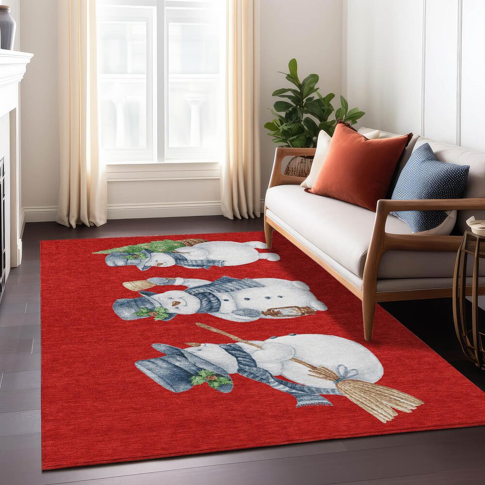 Dalyn Rug Company Wonderland WN34 Red 5&#39; x 7&#39;6&quot; Area Rug, , large