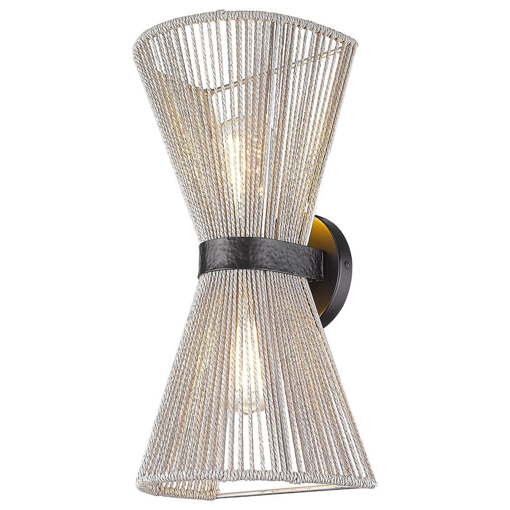 Golden Lighting Avon 2-Light Wall Sconce in Matte Black, , large