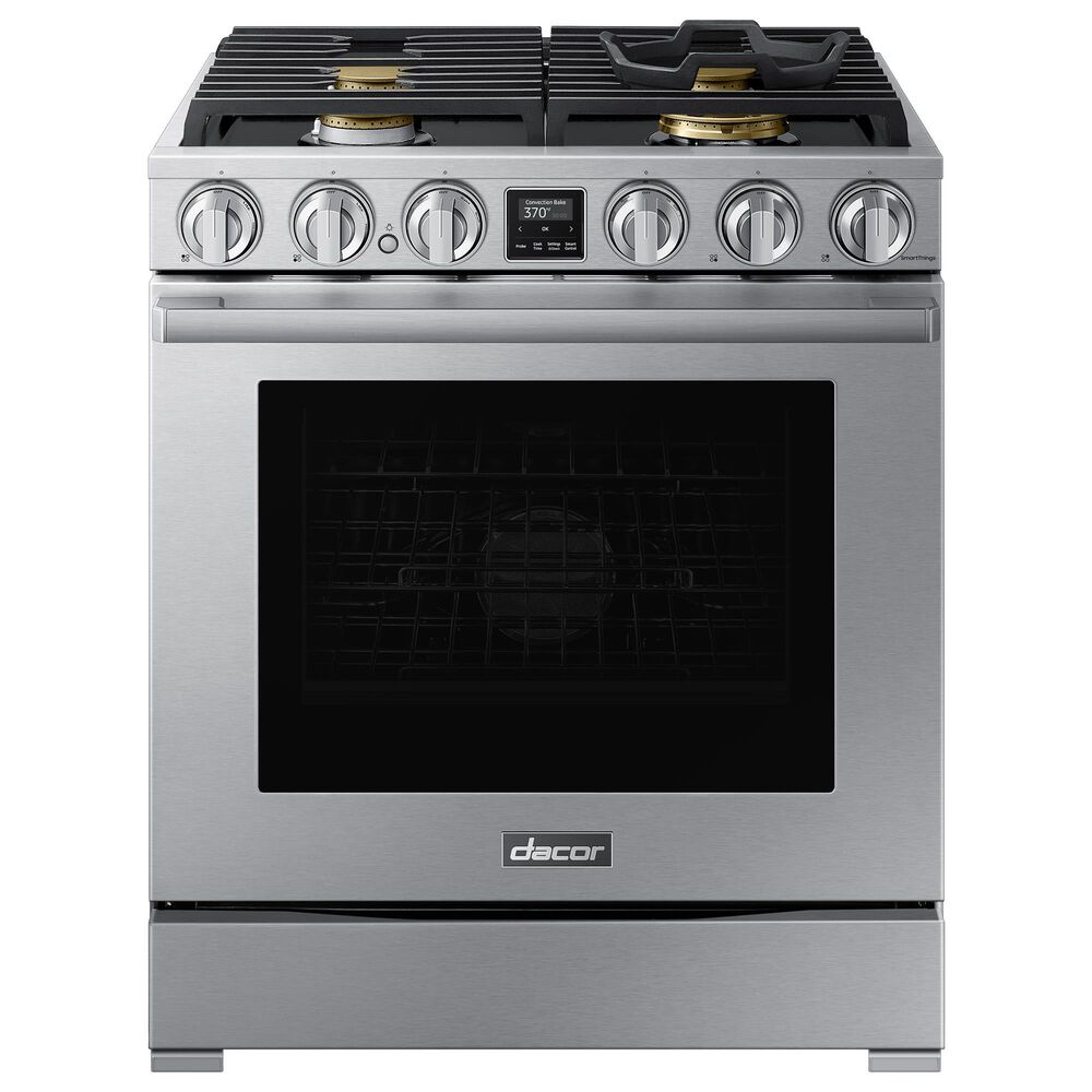 Dacor 30&quot; Professional Dual Fuel Range in Silver Stainless Steel, , large