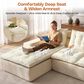 HOMLUX 2-Piece Left Facing Sectional with Chaise in Beige, , large