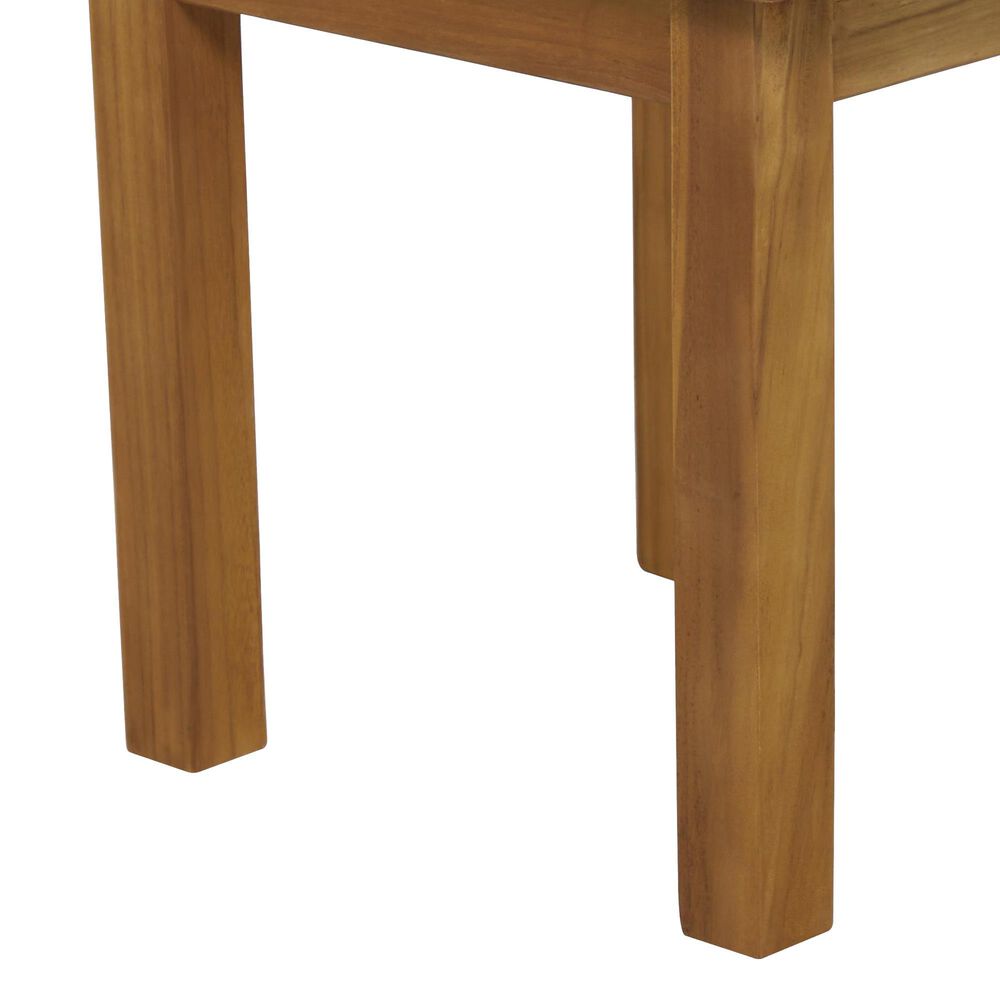 Maple and Jade Outdoor End Table in Oiled Brown, , large