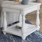 Golden Wave Furniture New Haven Square End Table in Oyster Shell, , large