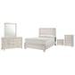 Crown Mark Charlie 5-Piece King Panel Bedroom Set in White, , large