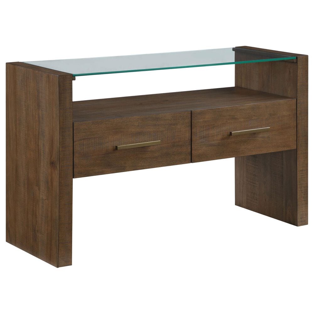 Crystal City Garland Glass Top Sofa Table in Toffee, , large