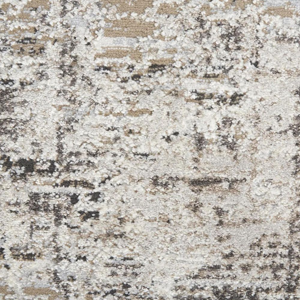 Feizy Vancouver 2&#39;10&quot; x 7&#39;10&quot; Ivory and Charcoal Runner, , large