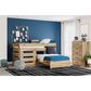 Ashley Larstin Twin Loft Caster Bed in Tan and Brown, , large