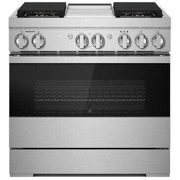 Jenn-Air Noir 36" Professional Range with Griddle in Stainless Steel, , large