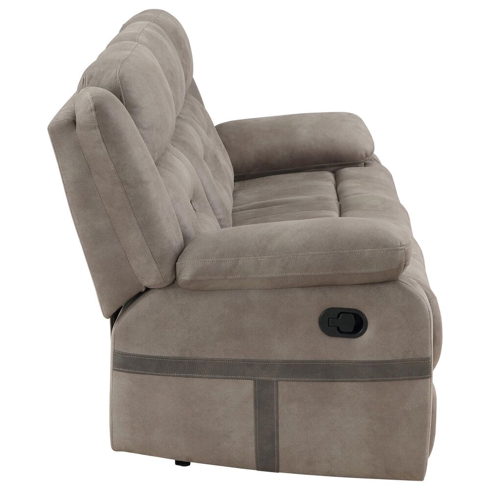 Steve Silver Abilene Manual Reclining Sofa with Drop-Down Console in Tan, , large