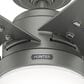 Hunter Sea Point 52" Outdoor Ceiling Fan with LED Lights in Matte Silver, , large