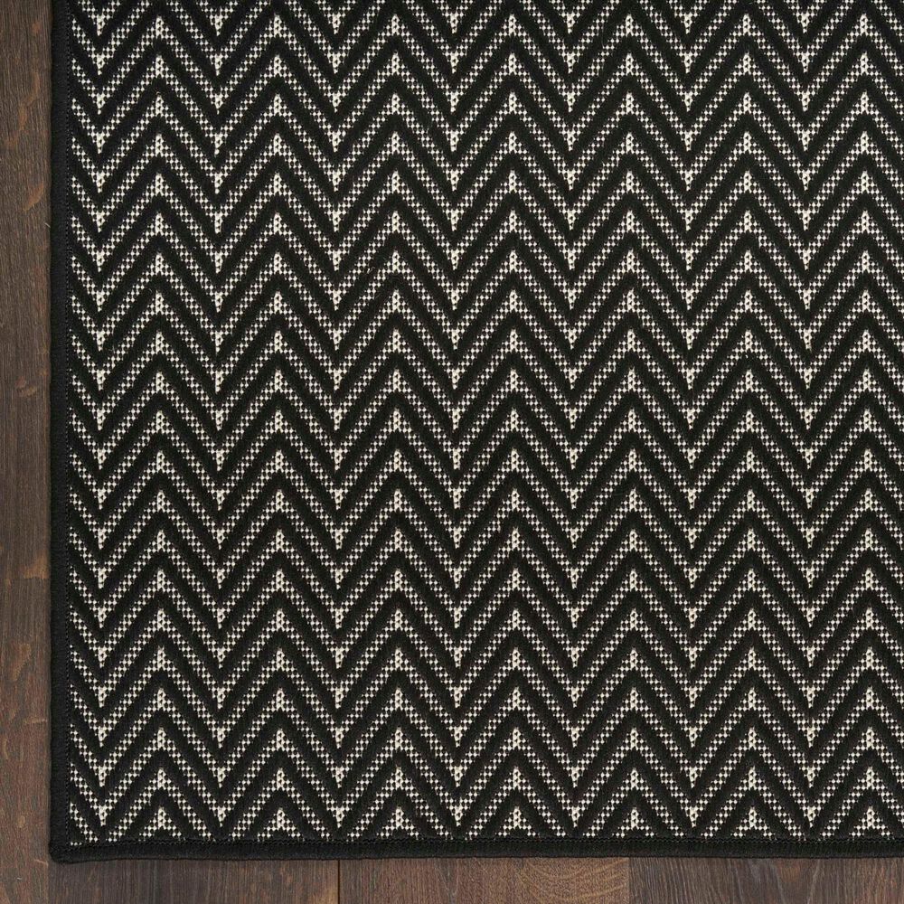 Nourison Horizon HOZ02 Black 10&#39; x 14&#39; Indoor/Outdoor Area Rug, , large
