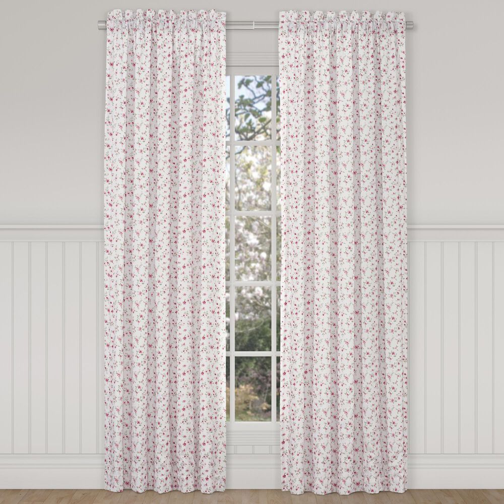 J. Queen New York Bungalow 84&quot; x 41&quot; Window Panel Pair in Rose, White and Blush, , large