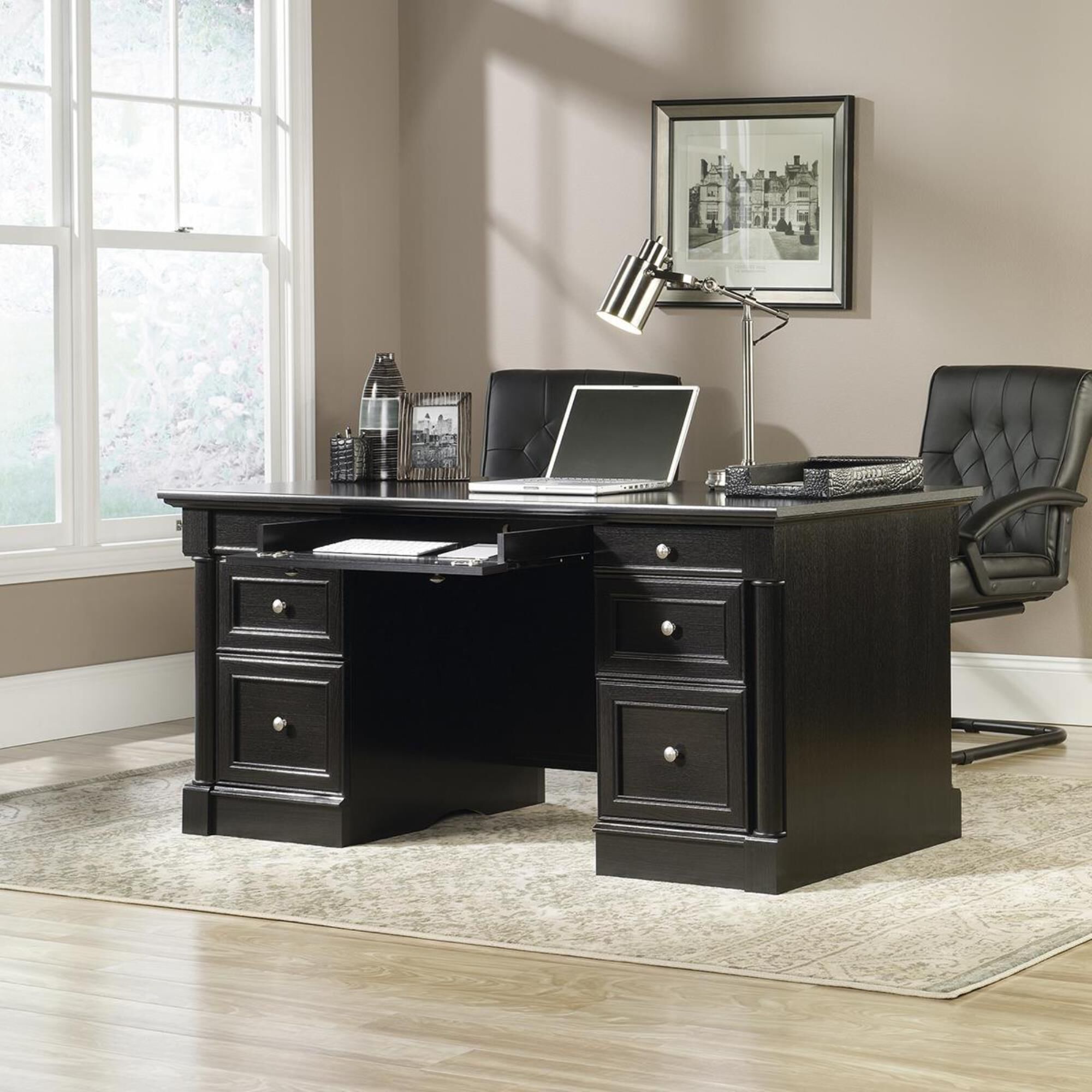 Oak executive store desk