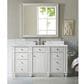 James Martin Vanities Bristol 60" Single Bathroom Vanity in Bright White with 3 cm Ethereal Noctis Quartz Top and Rectangular Sink, , large