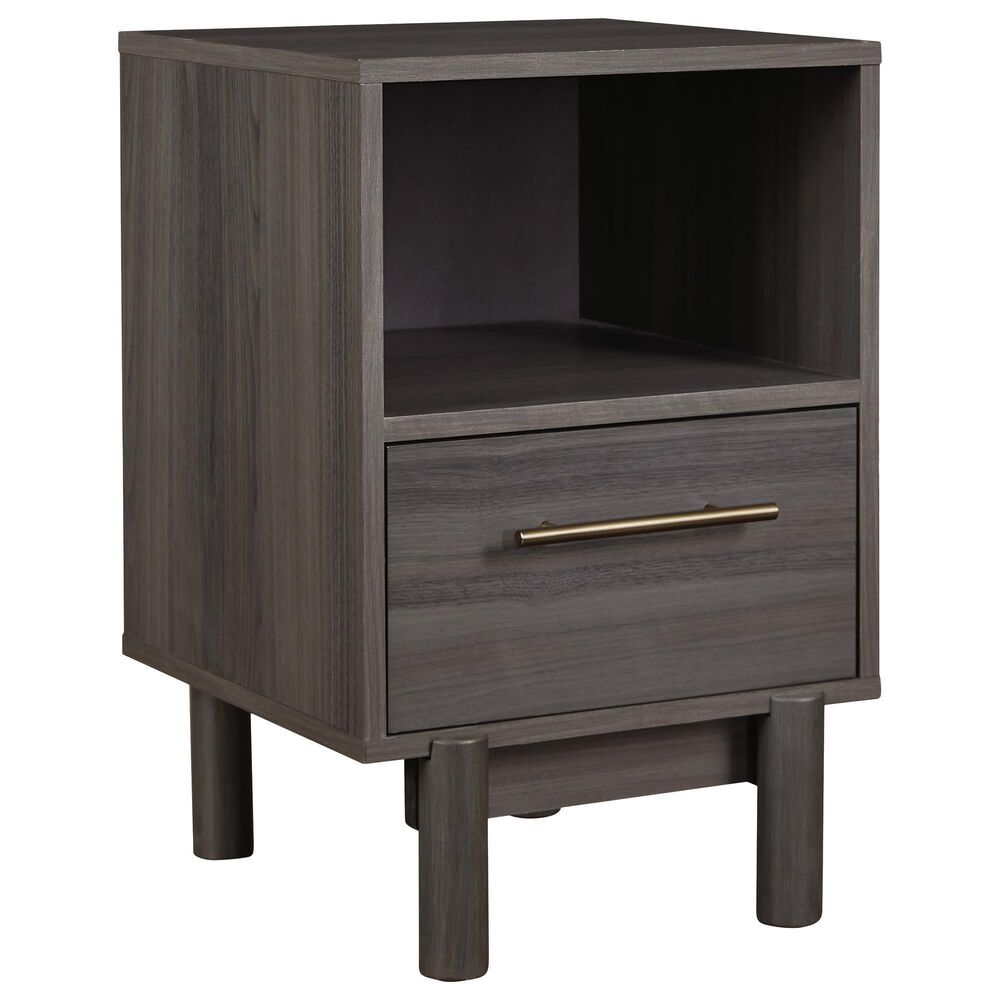 Signature Design by Ashley Brymont 1Drawer Nightstand in Dark Gray NFM(00)