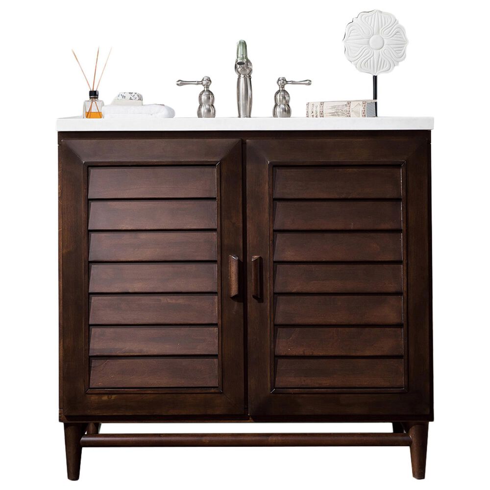 James Martin Portland 36" Single Bathroom Vanity in Burnished Mahogany