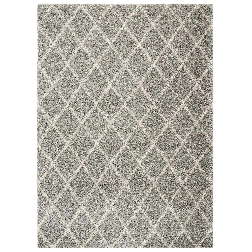 Nourison Brisbane BRI08 8"2" x 10" Ash Area Rug, , large
