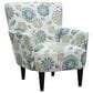 Emerald Home Furnishings Flower Power Accent Chair in Cascade Teal, , large